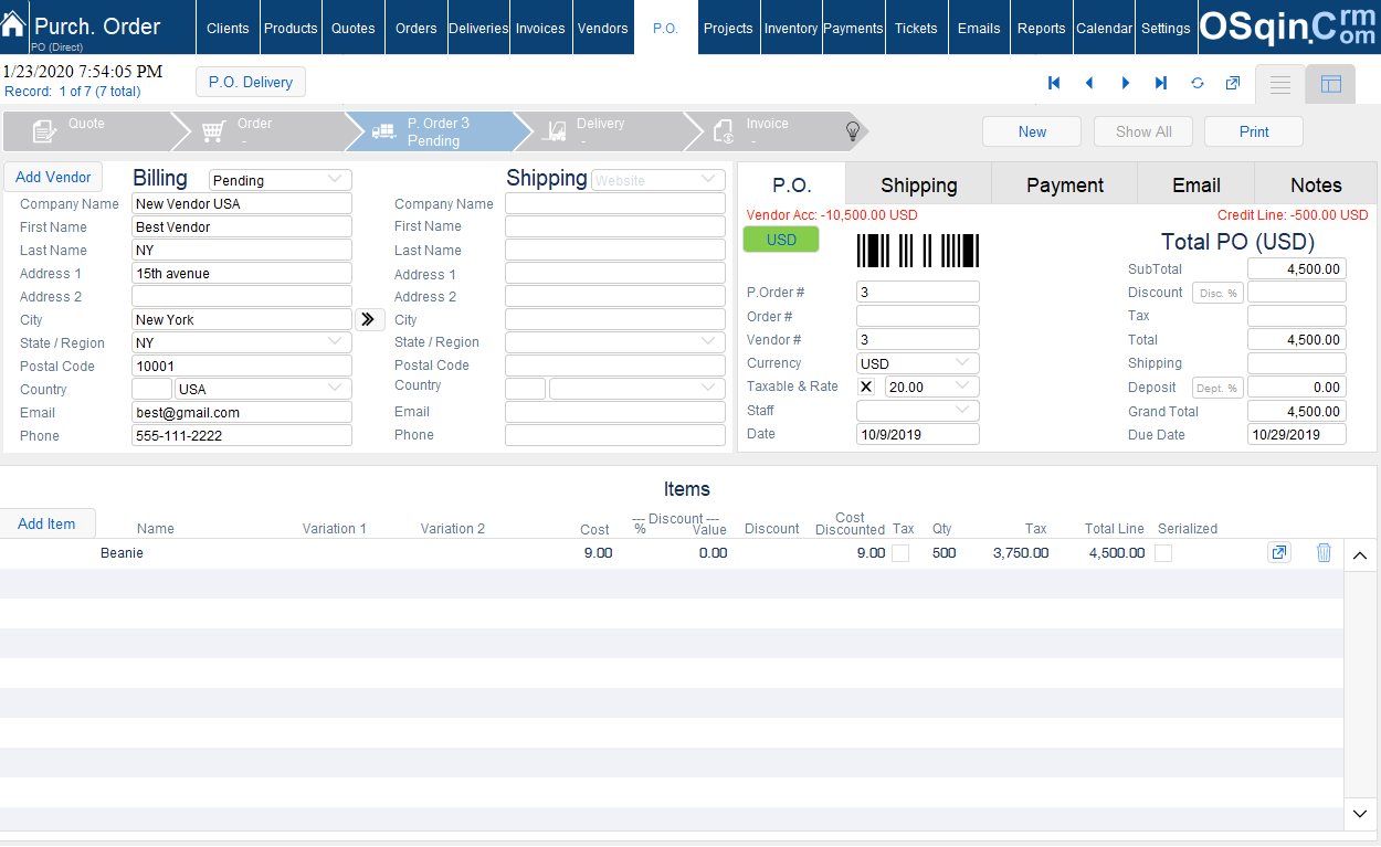 Simple Inventory Database Simple Inventory Database