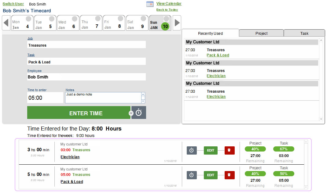 Time Tracking Database Time Tracking Database